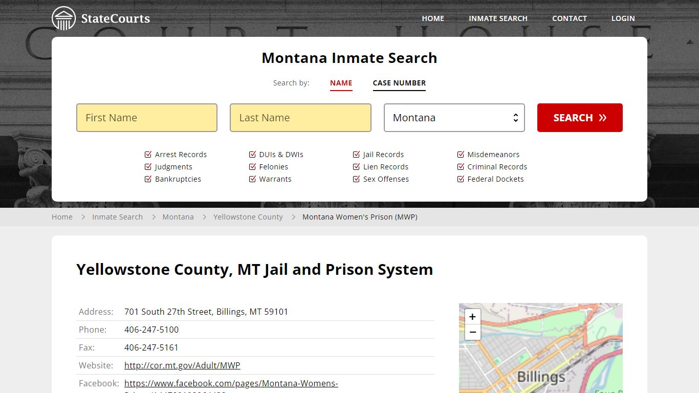 Montana Women's Prison (MWP) Inmate Records Search, Montana - StateCourts